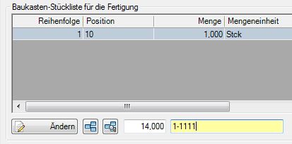 Menge und Artikelnummer